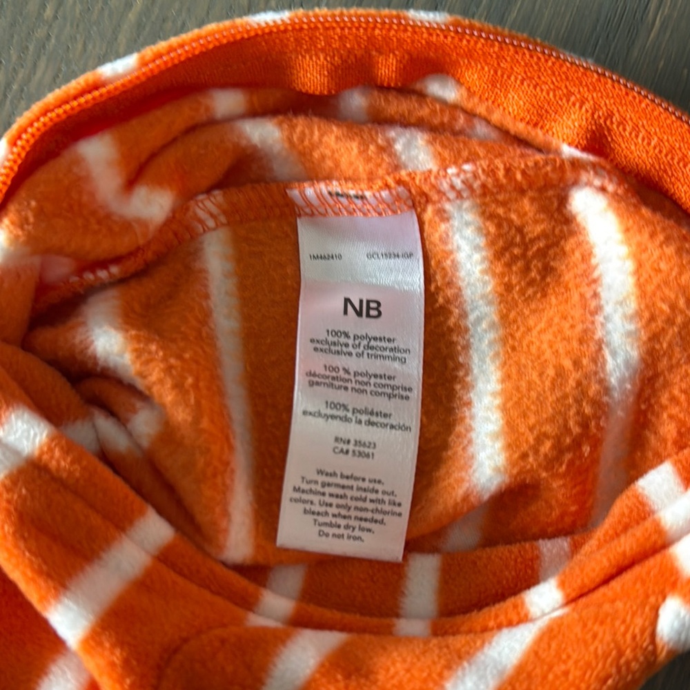 Carter's Just One You Halloween Pumpkin Fleece Sleep N' Play | NB - Picture 7 of 7